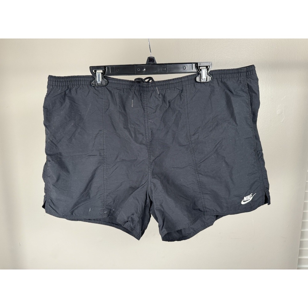 Vintage Retro Nike Navy Nylon Windbreaker Shorts Men's Size XL 90s
